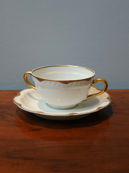 Bulionówki porcelana Lemoges, 9 szt.