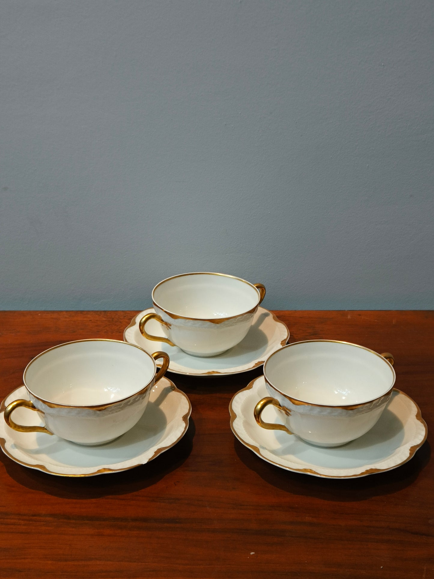 Bulionówki porcelana Lemoges, 9 szt.