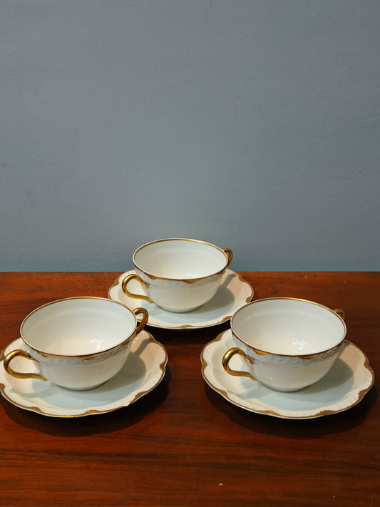 Bulionówki porcelana Lemoges, 9 szt.