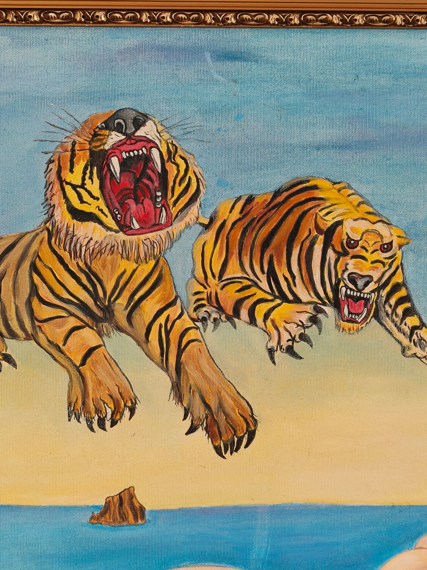 Painting, reproduction by Salvador Dali, signed B. Kostrzyńska, 2000.
