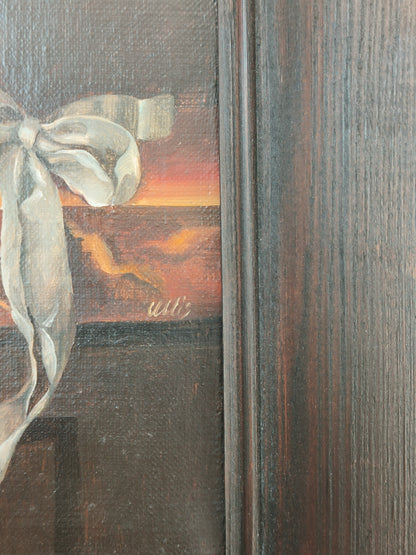 Painting, flowers, oil on canvas, signed