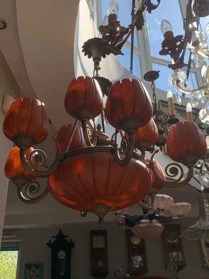 Żyrandol Vangelis Chandalier Danai Alabaster Lamp + 2 kinkiety