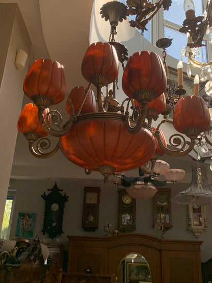 Żyrandol Vangelis Chandalier Danai Alabaster Lamp + 2 kinkiety