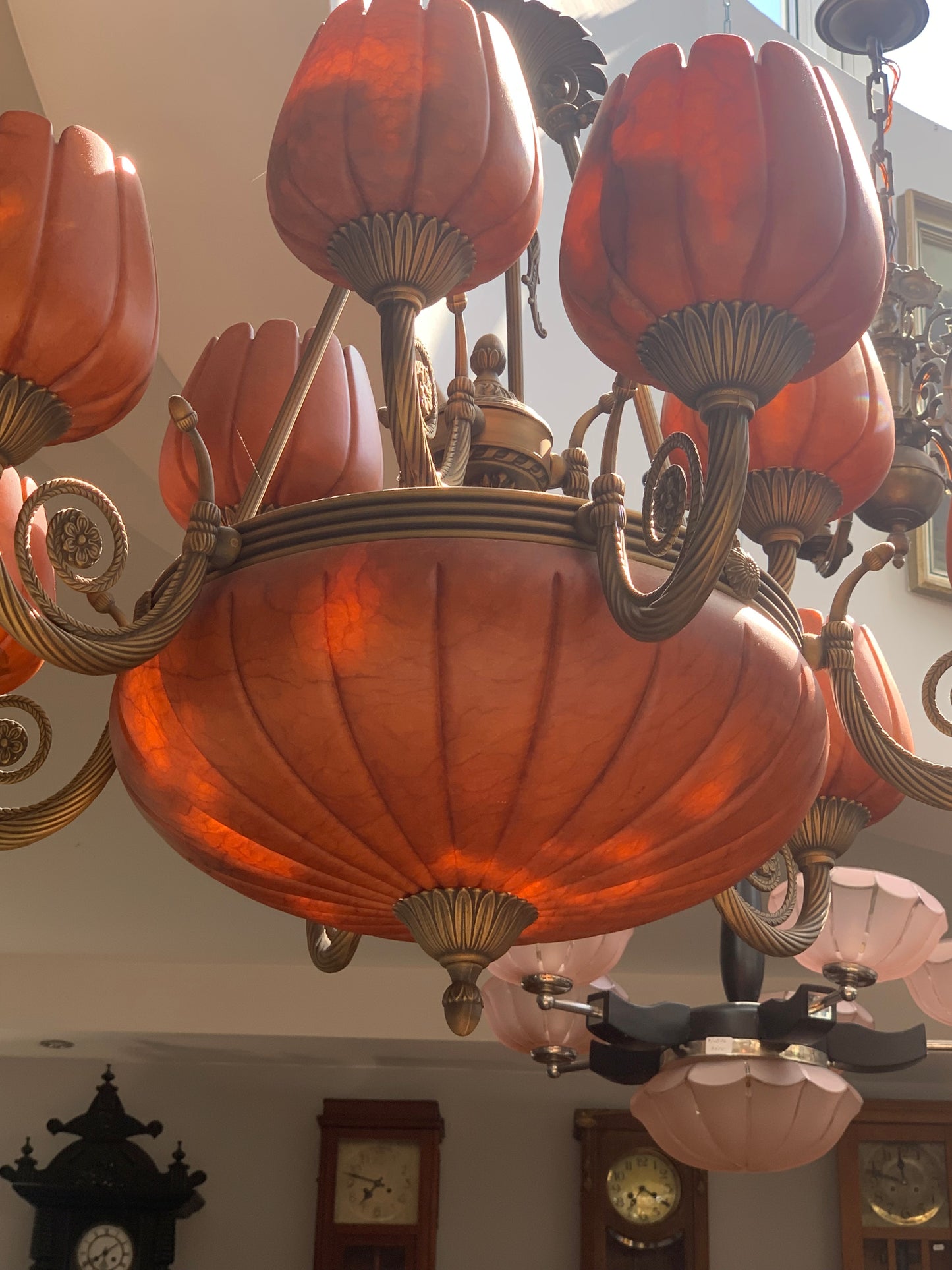 Żyrandol Vangelis Chandalier Danai Alabaster Lamp + 2 kinkiety