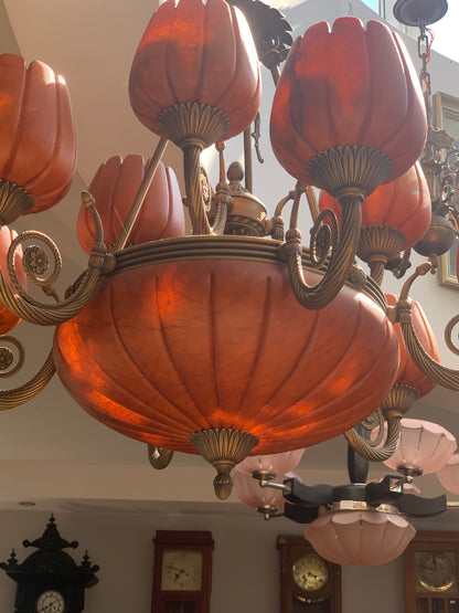 Żyrandol Vangelis Chandalier Danai Alabaster Lamp + 2 kinkiety
