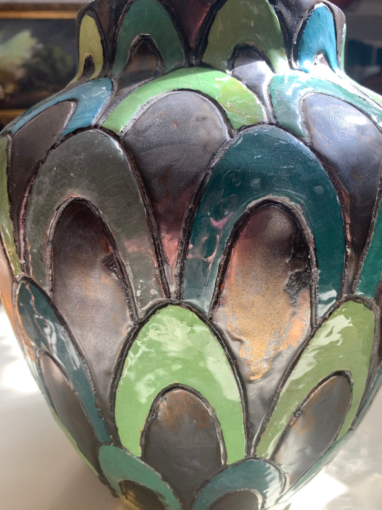 Wazon ceramiczny, sygnowany, wyrób artystyczny