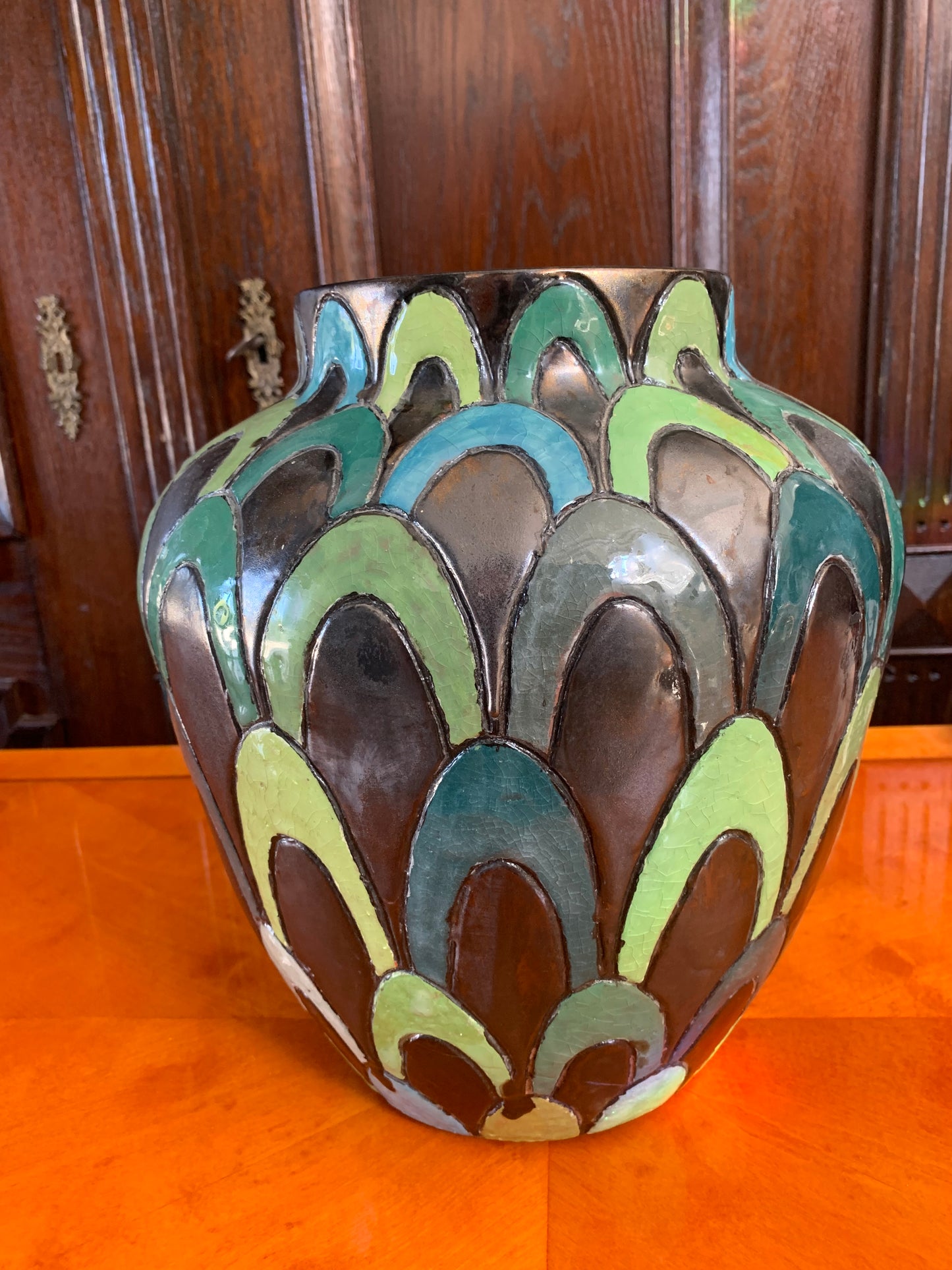 Wazon ceramiczny, sygnowany, wyrób artystyczny
