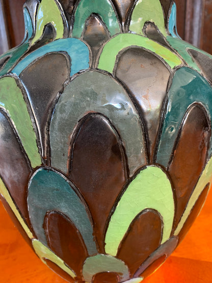 Wazon ceramiczny, sygnowany, wyrób artystyczny