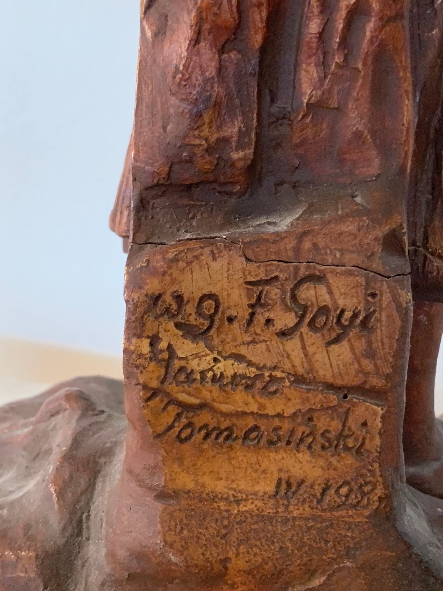 Rzeźba  wg F.Goyi J. Tomasiński, IV 1987 r.
