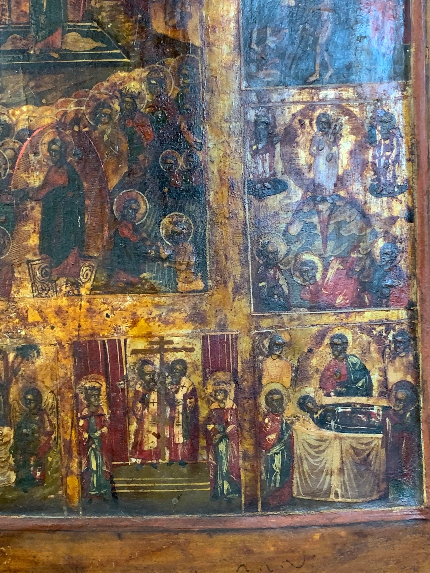 Ikona "Prazdniki" XIX w., deska, tempera