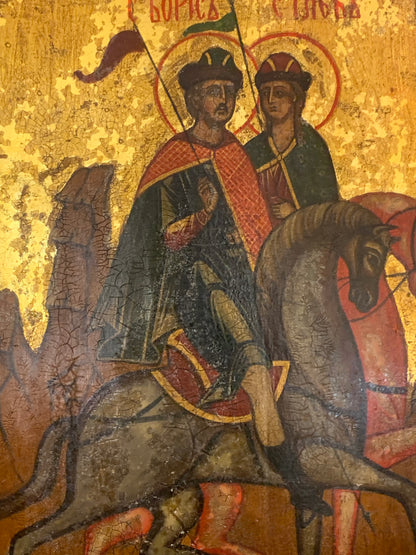 Ikona Święci Borys i Gleb XIX w.