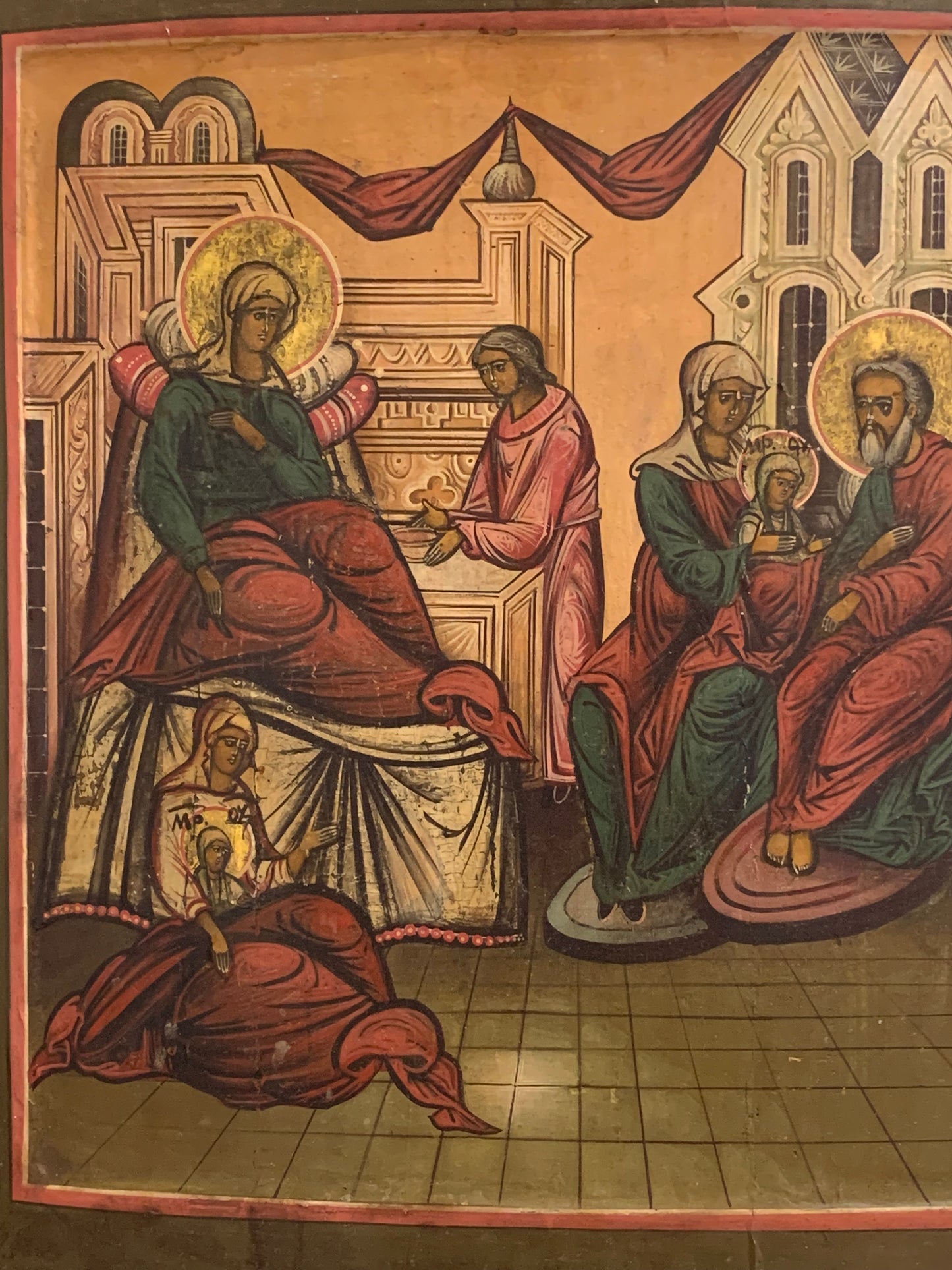 Ikona prawosławna "Boże Narodzenie" XIX w.