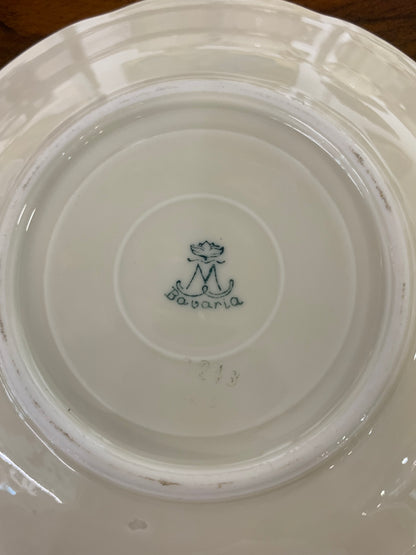 Serwis herbaciany, niemiecka porcelana sygnowana 6 os.