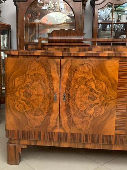 Bufet, komoda orzechowa, styl Art Deco, unikat
