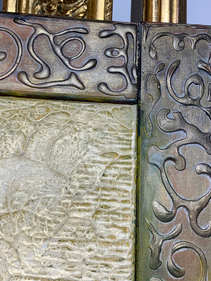Obraz orientalne drzwi, płótno, gruba faktura