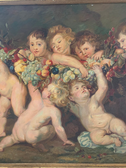 Obraz "Putta z girlandą" Oskar Krenzer (1876 - 1942)