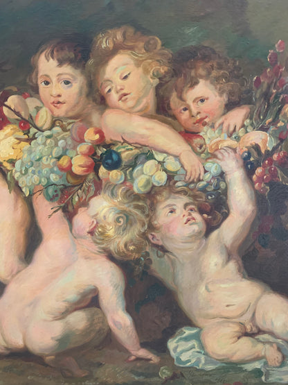 Obraz "Putta z girlandą" Oskar Krenzer (1876 - 1942)