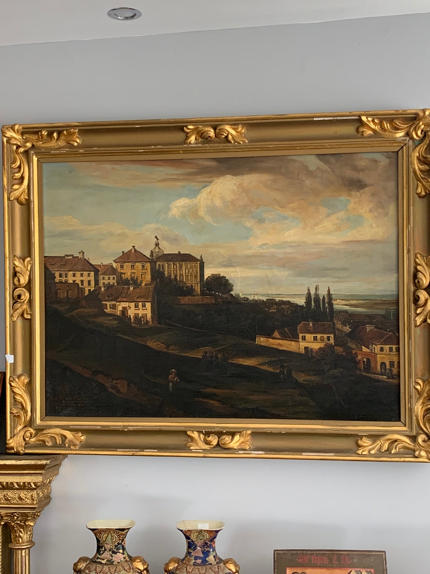 Obraz Warszawa 1836 r, Pałac Kazimierzowski wg M. Zalewskiego, kopia Węgrzyna