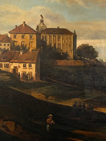 Obraz Warszawa 1836 r, Pałac Kazimierzowski wg M. Zalewskiego, kopia Węgrzyna
