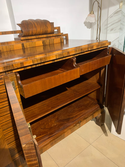Bufet, komoda Art Deco, orzech, lata 30-e