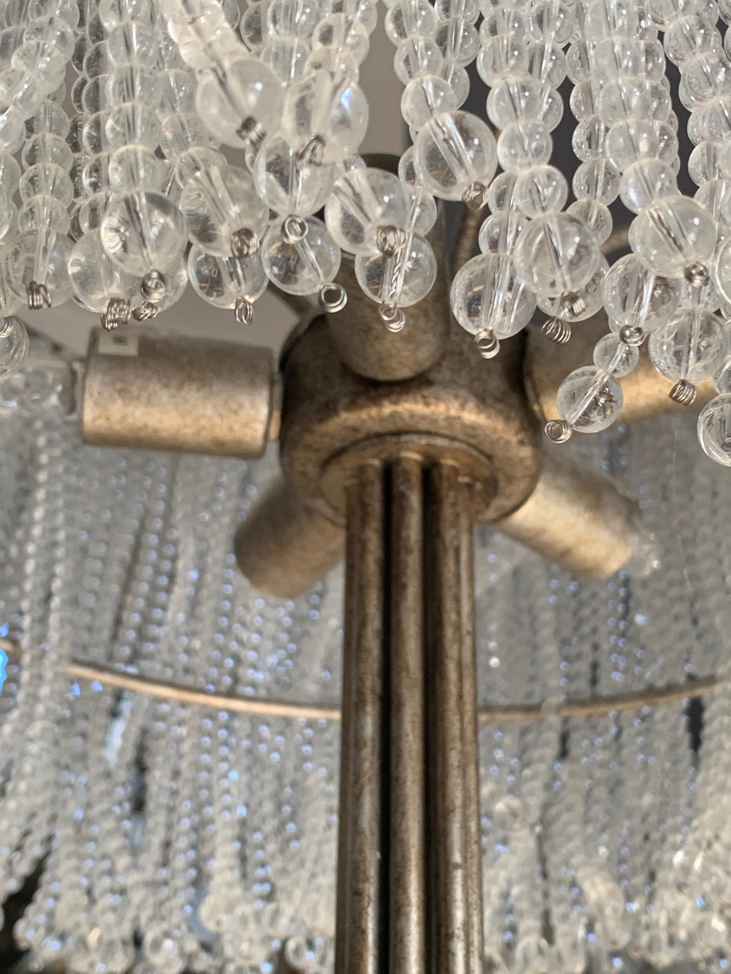 Lampa podłogowa Vintage z koralików