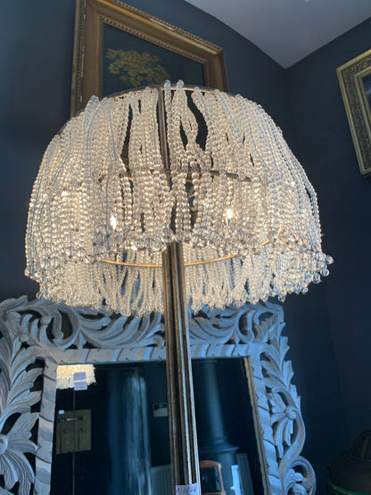 Lampa podłogowa Vintage z koralików