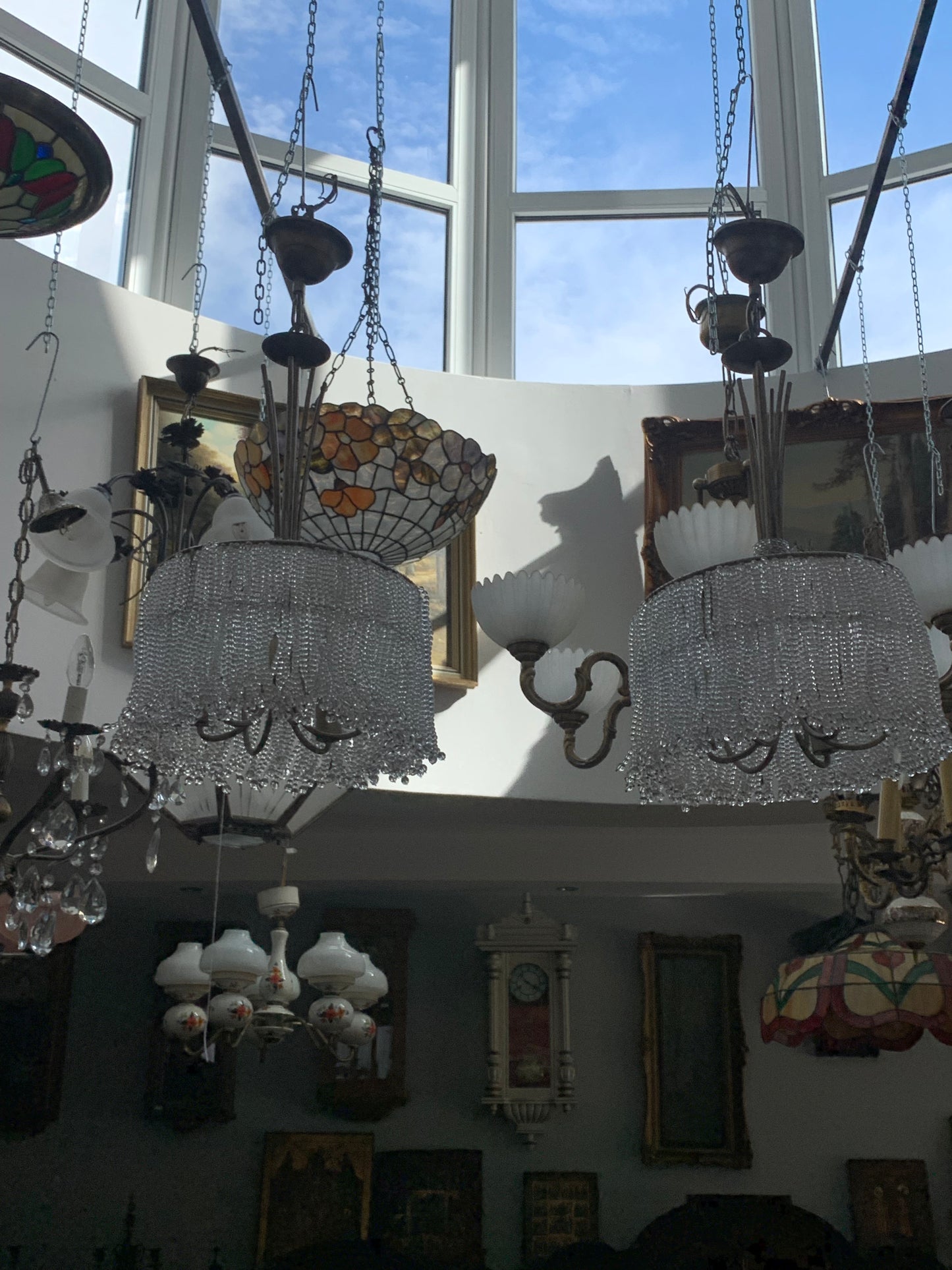 Lampy sufitowe z koralików Vintage  2 szt.  komplet