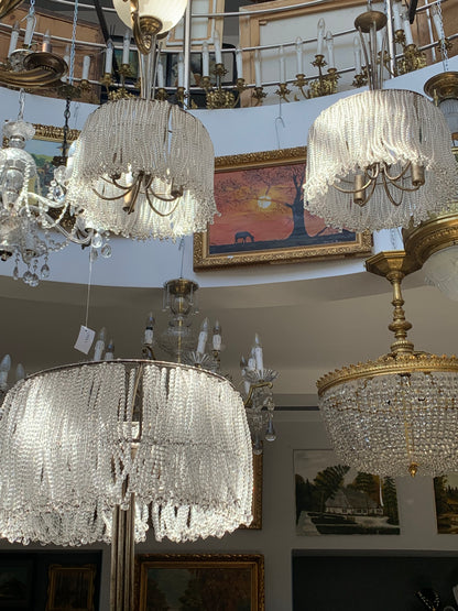 Lampa podłogowa Vintage z koralików