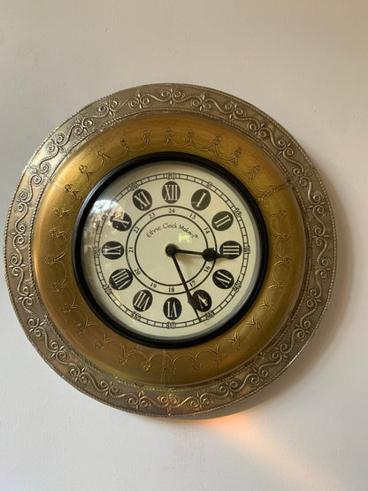Zegar ścienny, stylowy VINTAGE Ethnic Clock Makers