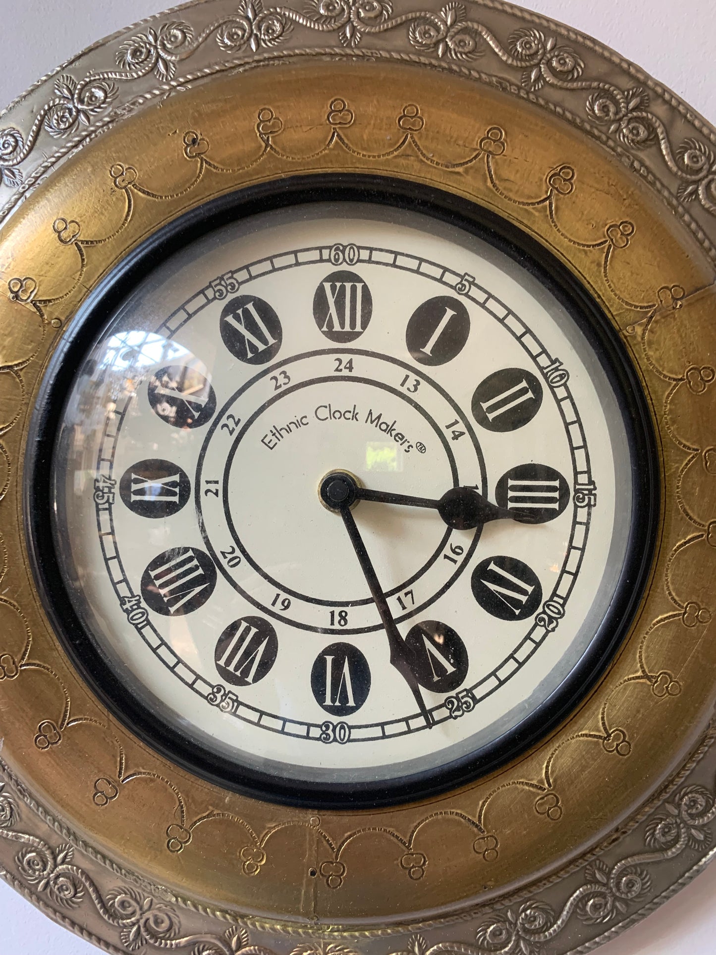 Zegar ścienny, stylowy VINTAGE Ethnic Clock Makers