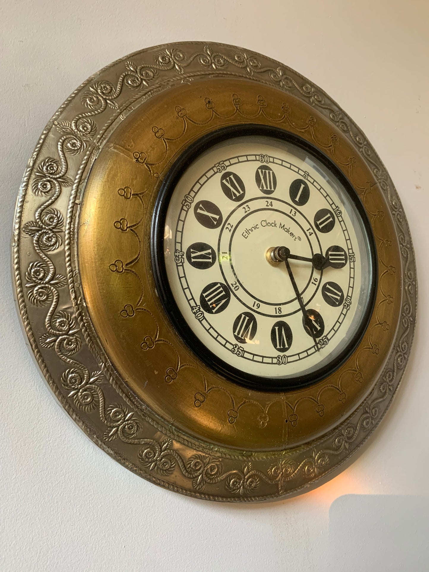 Zegar ścienny, stylowy VINTAGE Ethnic Clock Makers