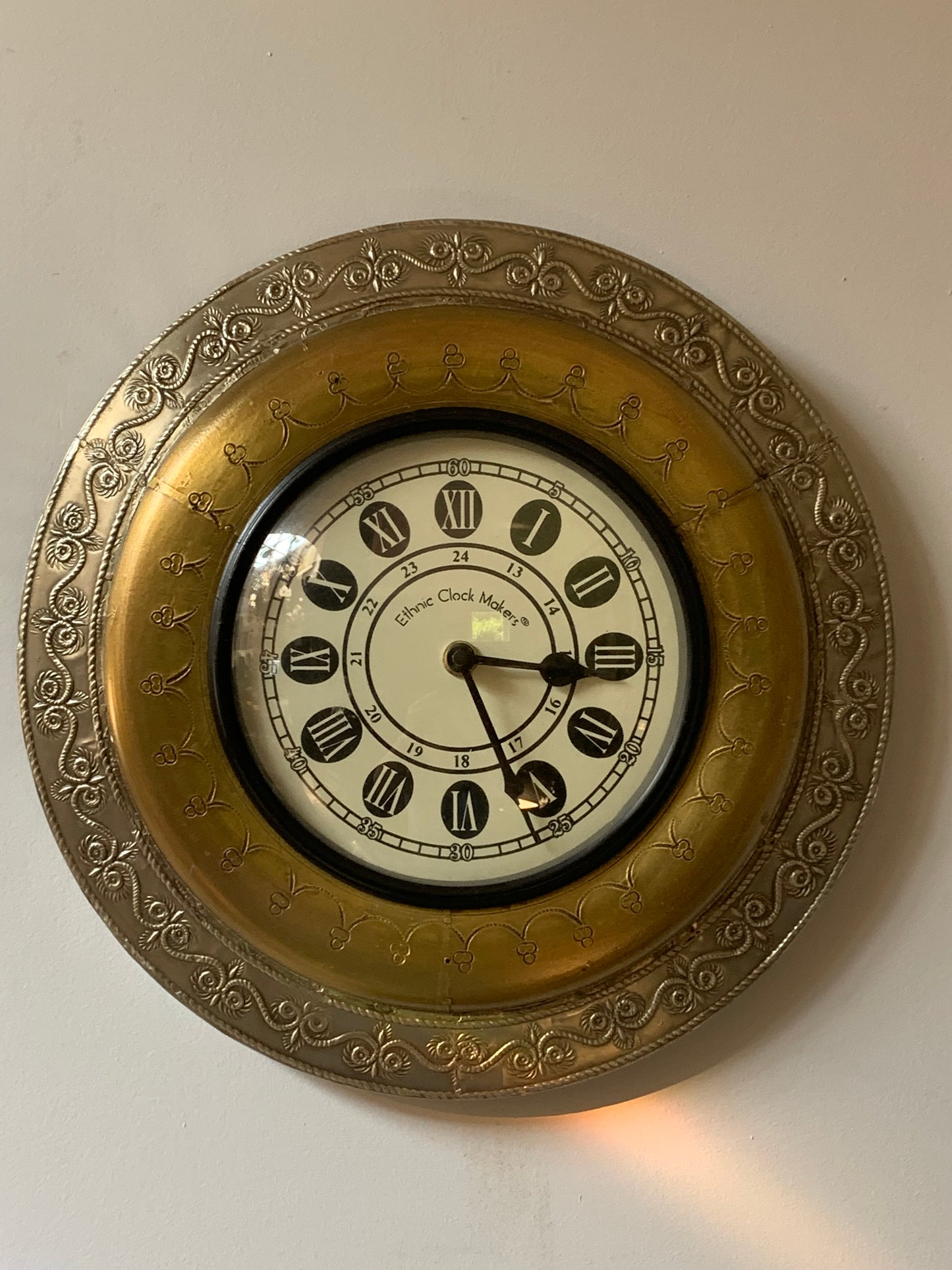 Zegar ścienny, stylowy VINTAGE Ethnic Clock Makers