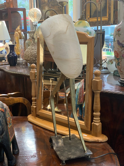 Lampa artystyczna metaloplastyka, szkło