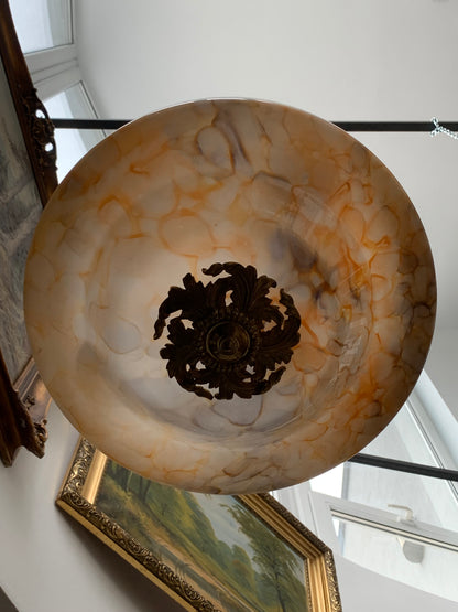 Lampa, ampla szkło marmurkowe francuskie art deco