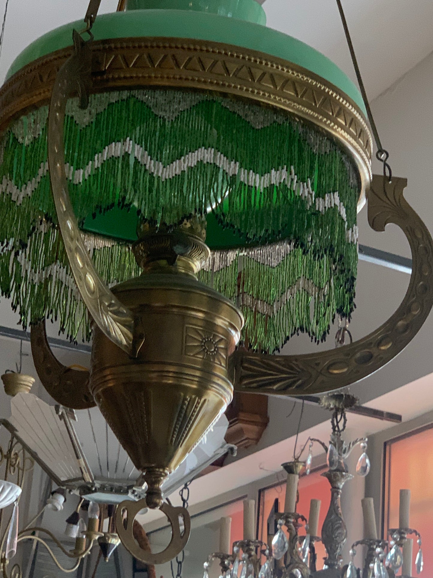 Lampa antyczna, naftowa, XIX wiek