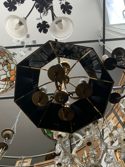 Lampa z czarnym  kloszem marki G. Moscatelli lata 90-e