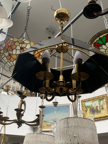 Lampa z czarnym  kloszem marki G. Moscatelli lata 90-e