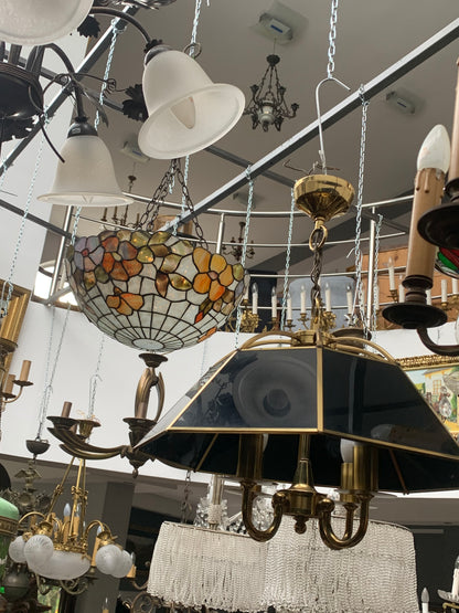 Lampa z czarnym  kloszem marki G. Moscatelli lata 90-e