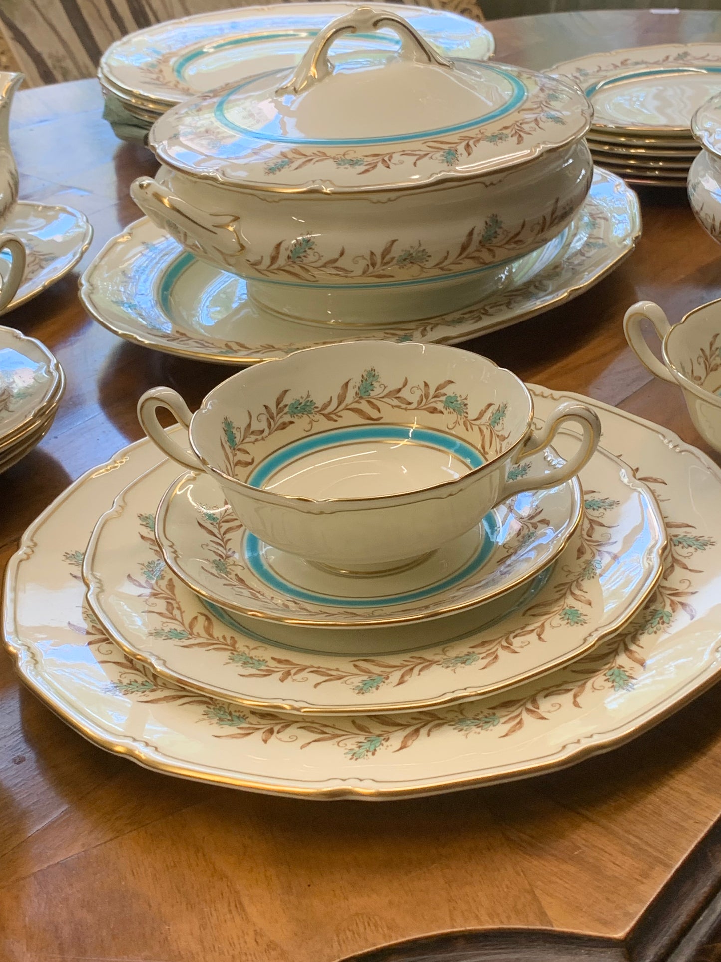 Serwis porcelanowy obiadowy na 6 osób VINTAGE