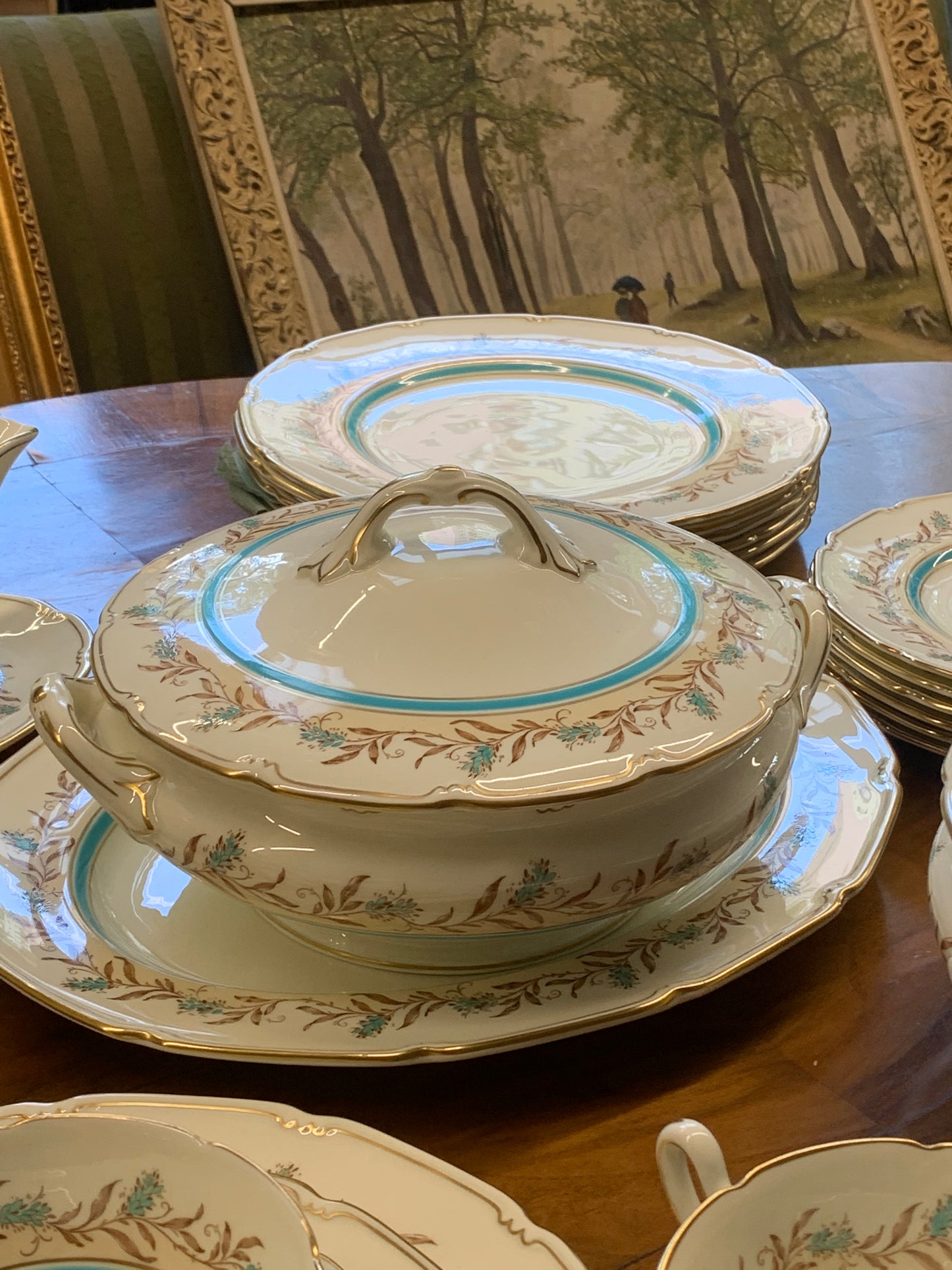 Serwis porcelanowy obiadowy na 6 osób VINTAGE