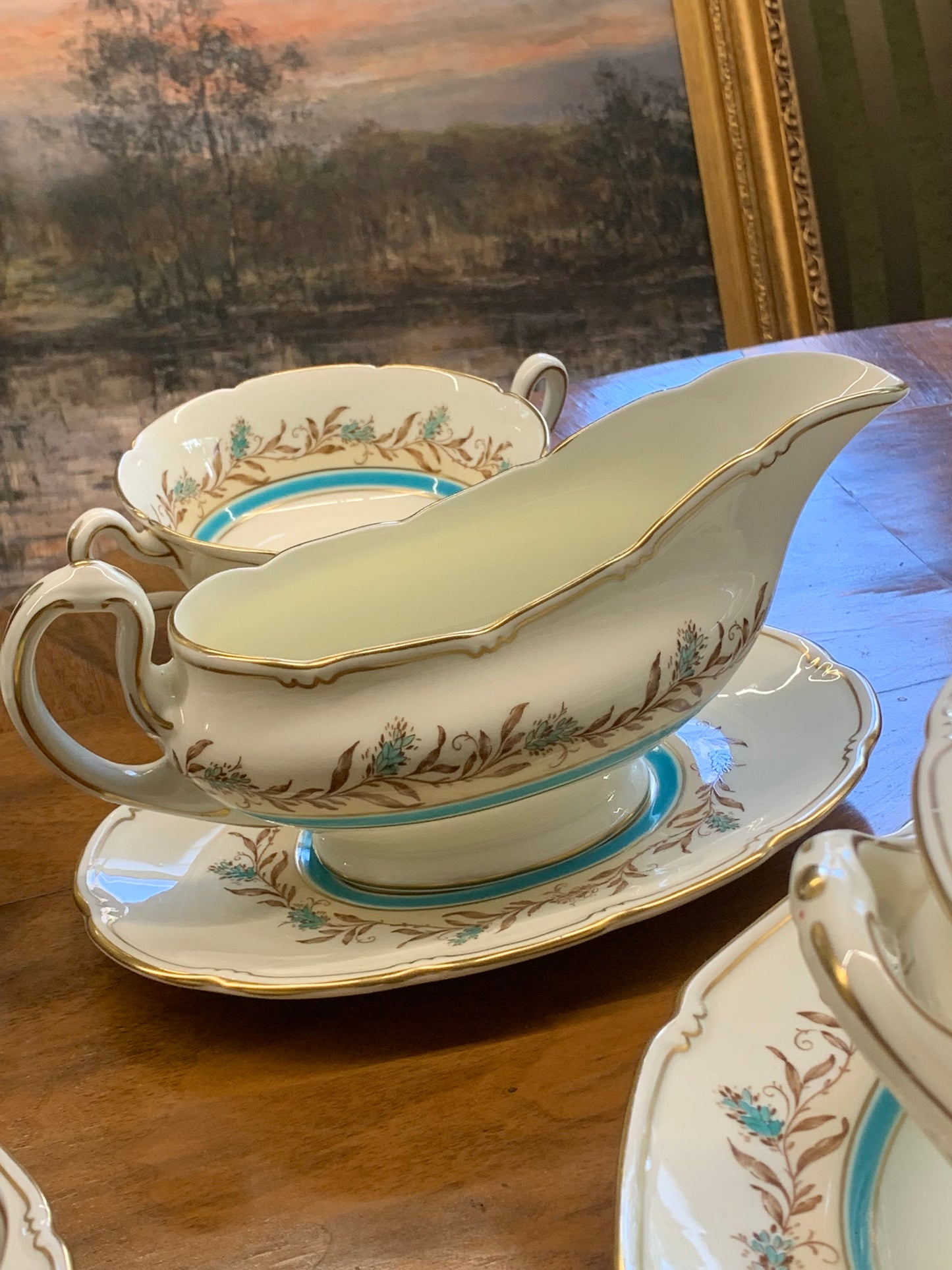 Serwis porcelanowy obiadowy na 6 osób VINTAGE