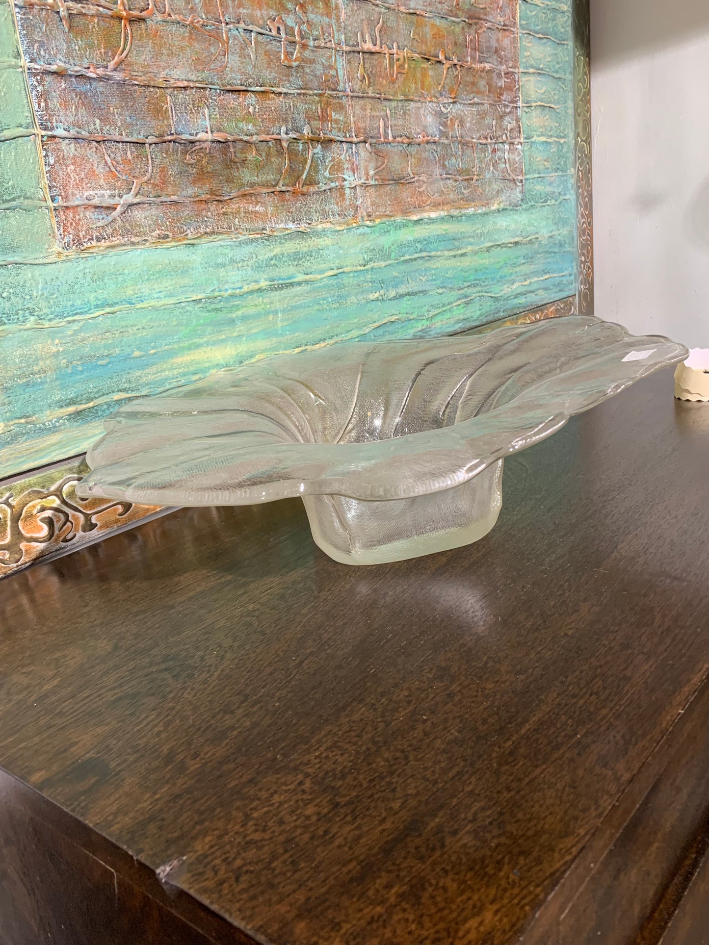 Szklana patera Rosenthal, sygnowana