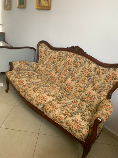 3-Sitzer Sofa Ludwig Philipp, Mahagoni