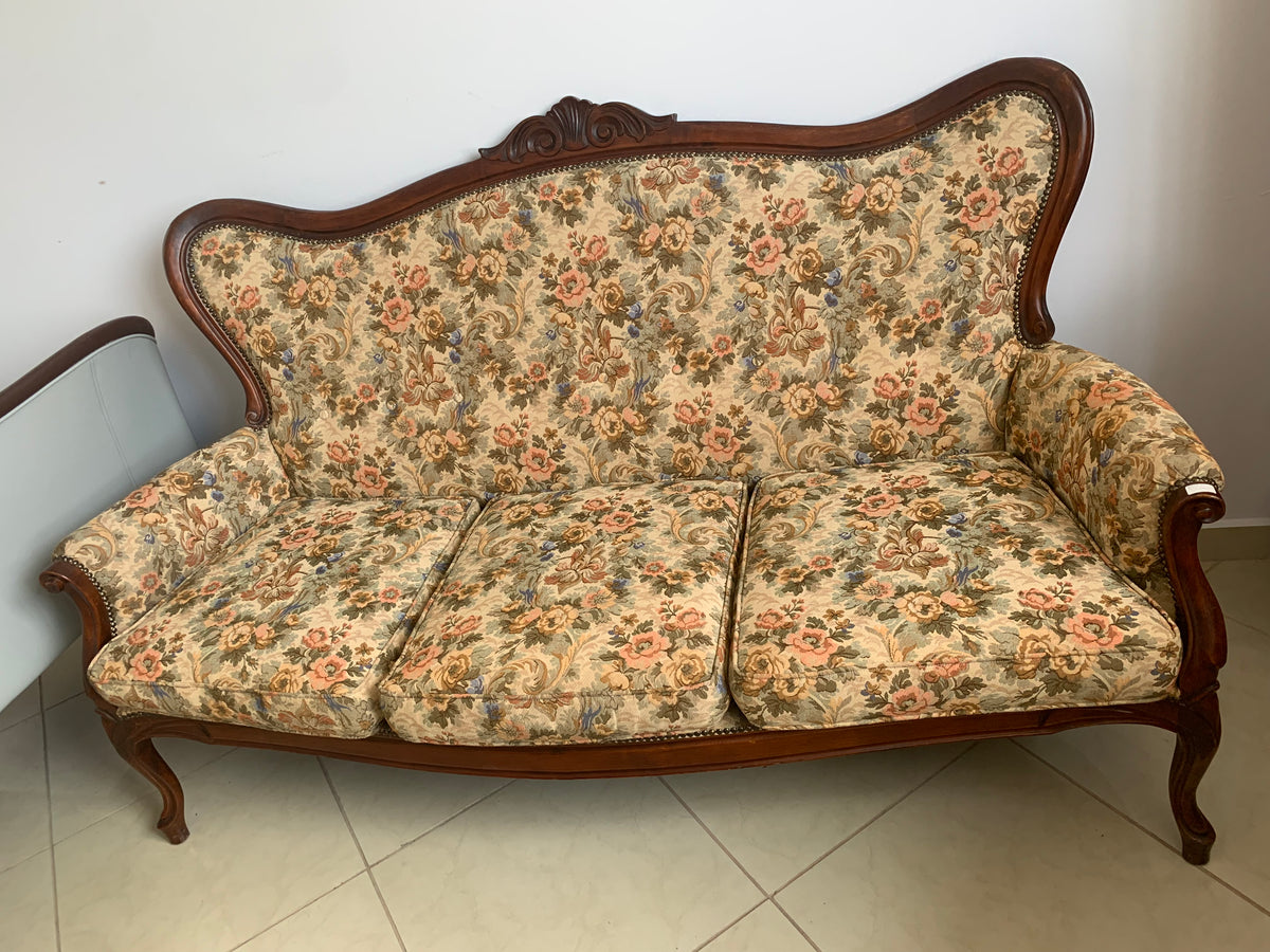 3-Sitzer Sofa Ludwig Philipp, Mahagoni