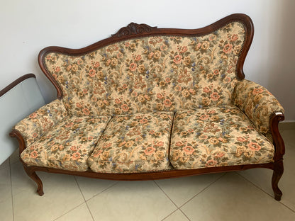 3-Sitzer Sofa Ludwig Philipp, Mahagoni
