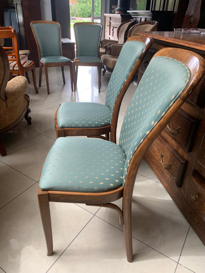 Set of 8 beech wood chairs, Milton
