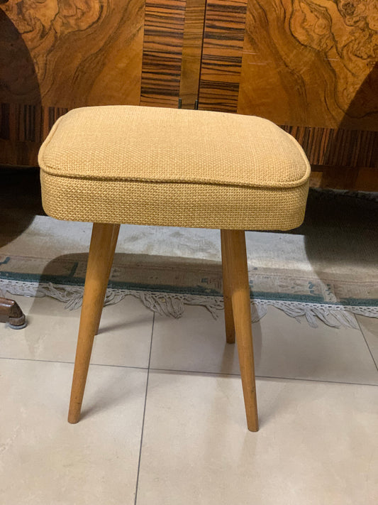Taboret PRL patyczak, po renowacji