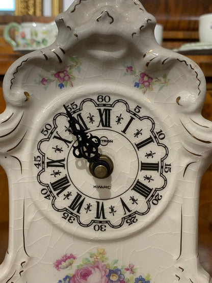 Metron collector's mantel clock, porcelain case