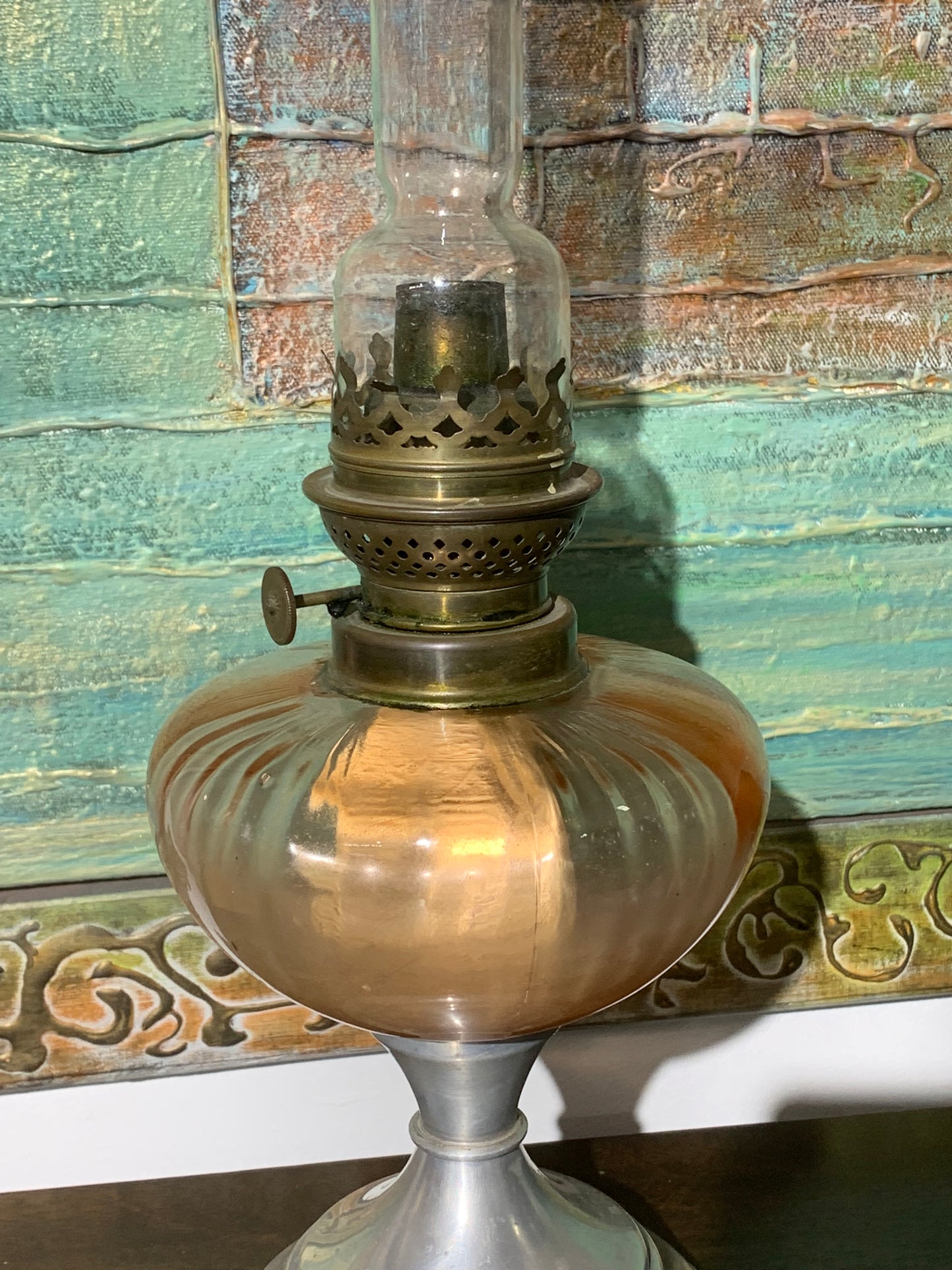 Lampa naftowa, styl empire, zabytkowa