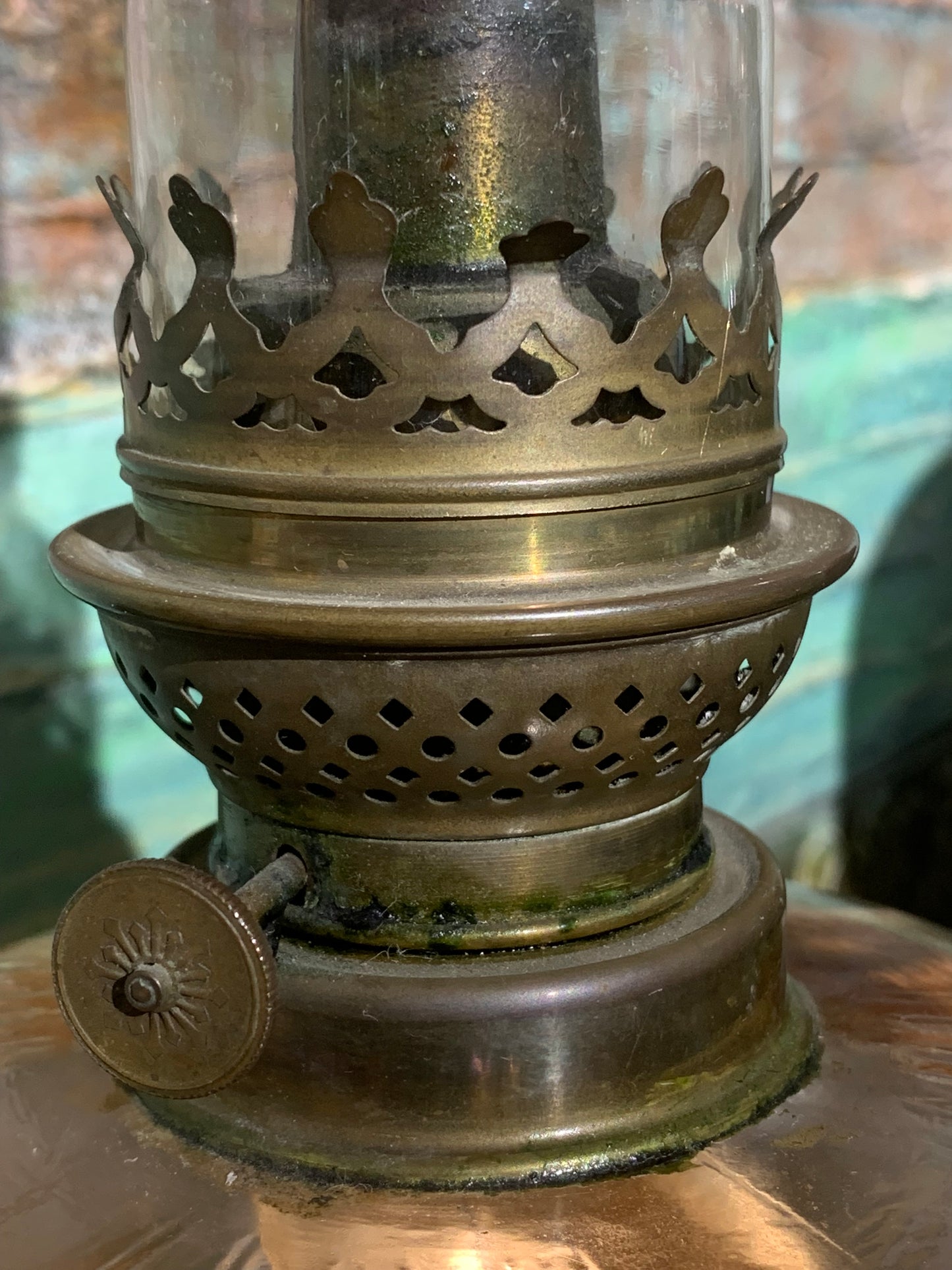 Lampa naftowa, styl empire, zabytkowa